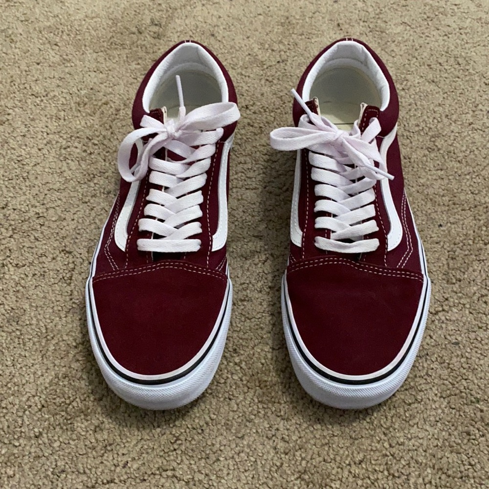 Old skool Vans burgundy women’s 10, men’s 8.5